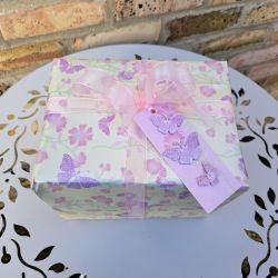 Mum Rose Gift Set - Mug Flower Notelets Marshmallows Pen Gift Wrapped
