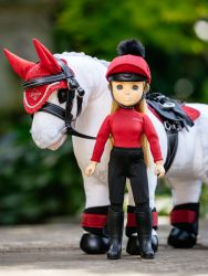Lemieux Toy Pony Chloe & Coco Set Chilli Red Pad Hood Grafter Black Saddle Bridle