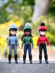 Lemieux Toy Rider Set of 3 - Olivia Maya Chloe - Toy Pony Horse Rider