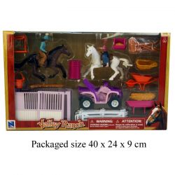 Horse Play Set Valley Ranch Stable Horses Figures - 32 items 