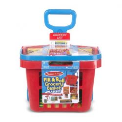 Melissa & Doug Fill & Roll Shopping Basket Play Set