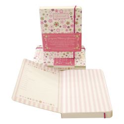 New Mummy Journal Notebook - Flowers Pink - Rufus Rabbit