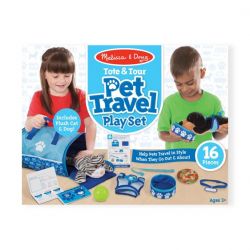 Melissa & Doug Pet Play Travel Play Set Tote & Tour - 15 Pieces
