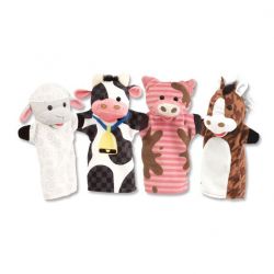 Melissa & Doug Farm Animals Hand Puppet Set of 4