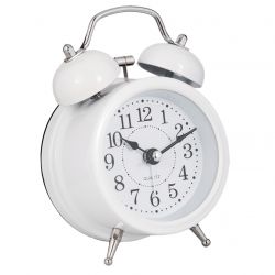 White Metal Alarm Clock - Clayre & Eef 