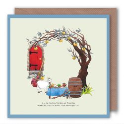 Greetings Birthday Card - Initial Alphabet A-Z - Alphabeti Yeti - 26 Letters