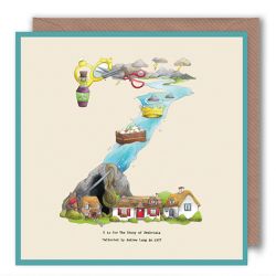 Greetings Birthday Card - Initial Alphabet A-Z - Alphabeti Yeti - 26 Letters