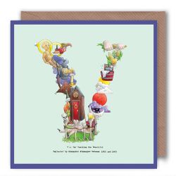 Greetings Birthday Card - Initial Alphabet A-Z - Alphabeti Yeti - 26 Letters