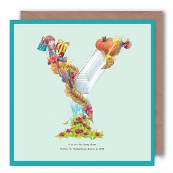 Greetings Birthday Card - Initial Alphabet A-Z - Alphabeti Yeti - 26 Letters