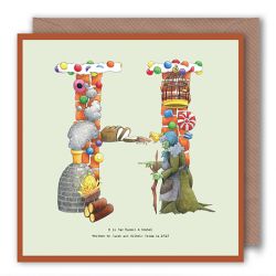 Greetings Birthday Card - Initial Alphabet A-Z - Alphabeti Yeti - 26 Letters