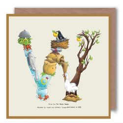 Greetings Birthday Card - Initial Alphabet A-Z - Alphabeti Yeti - 26 Letters