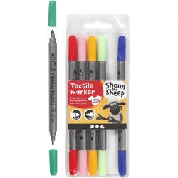 Shaun The Sheep Drawstring Bag & Textile Marker - Colour In