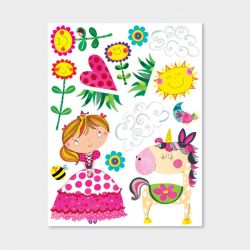 Princess Castle Children's Wall Stickers - 24 Stickers