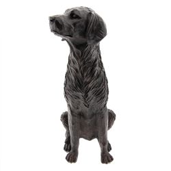 Sitting Dog Black Ornament - Height 40cm - Poly Resin - Clayre & Eef