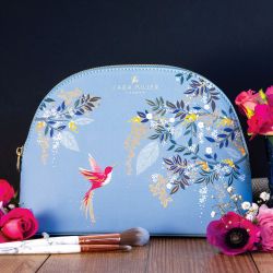 Sara Miller - Large Cosmetic Make Up Wash Bag - Baby Blue Hummingbird