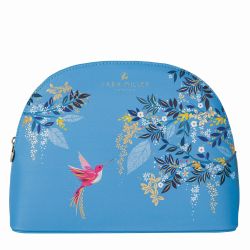 Sara Miller - Large Cosmetic Make Up Wash Bag - Baby Blue Hummingbird