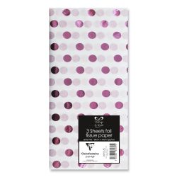 Spot Foiled Tissue Paper - 6 sheets - Eurowrap - 2 Colours