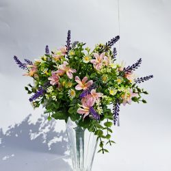 Daisy Lavender Blossom Bunch Bouquet Artificial - 3 Colours - Sincere