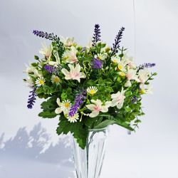 Daisy Lavender Blossom Bunch Bouquet Artificial - 3 Colours - Sincere