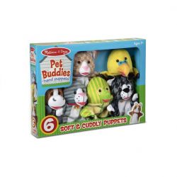 Melissa & Doug Pet Animal Buddies Hand Puppet Set of 6