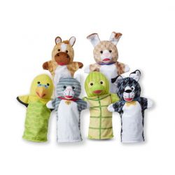Melissa & Doug Pet Animal Buddies Hand Puppet Set of 6