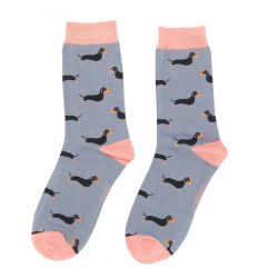 Ladies Sausage Dog Dachshund Socks - Bamboo - Miss Sparrow - 3 Colours