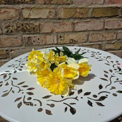 Narcissus Artificial Flower Bouquet - 24 Flowers - 45cm - Sincere