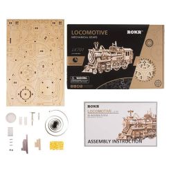Locomotive Train DIY Wooden Model Kit 3D - 350 Pieces - Fountasia