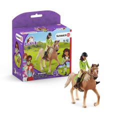 Sarah & Mystery Horse & Rider Figure - Horse Club - Schleich - 42542