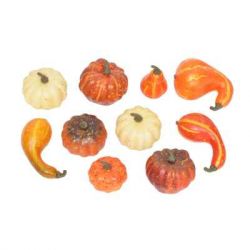 Autumn Pumpkin Assorted Orange - 10 in a net - Sincere