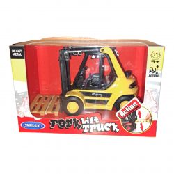 Welly Forklift Truck & Pallet Yellow Diecast Scale Model