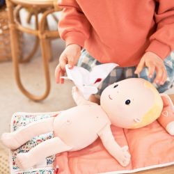 Doll Changing Mat Set - Flowers - Size 36cm - Lilliputiens