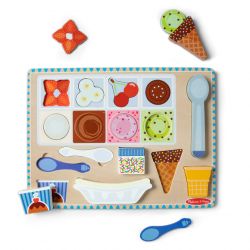 Melissa & Doug Ice Cream Puzzle Play Set Magnetic Wooden