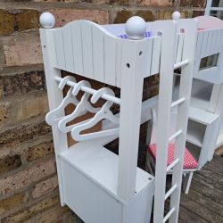 Doll White Wooden Bunk Bed & Desk - Olivia's - 18