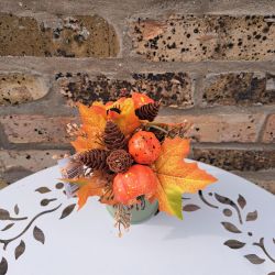 Halloween Autumn Pumpkin Small Bucket Artificial Decoration Display