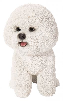 Vivid Arts Bichon Frise Dog - Garden Ornament 17cm - Indoor or Outdoor