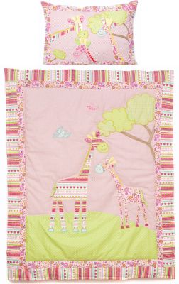 Georgia Giraffe Baby Cot Bed Quilt & Pillow Set - Bedroom 