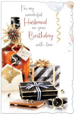 Birthday Card - Large - Husband - Gifts - Glitter Out of the Blue