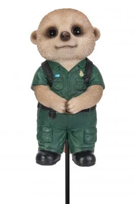 Vivid Arts Paramedic NHS Baby Meerkat - Plant Pal - Lifelike Garden Ornament Gift