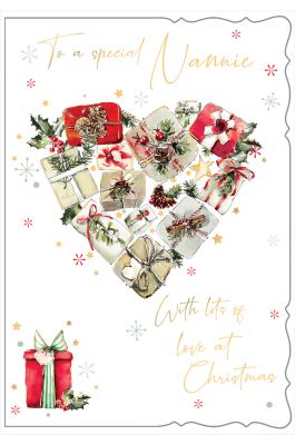 Christmas Card - Nannie - Heart Presents - Out of the Blue