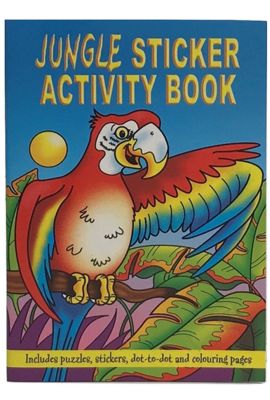 Bulk Buy - 6 Books - Mini Jungle Sticker Activity Book