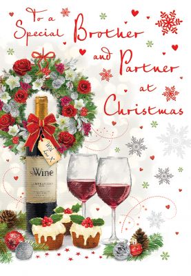 Christmas Card - Brother & Partner Wine - Regal