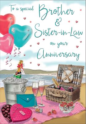 Wedding Anniversary Card - Brother & Sister in Law
