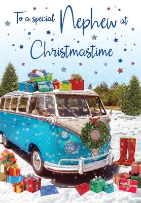 Christmas Card - Nephew - Campervan - Regal