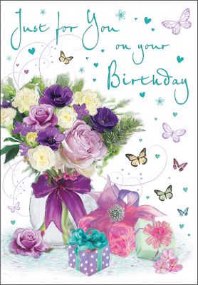 Birthday Card - Female - Just For You Flowers & Presents - Regal
