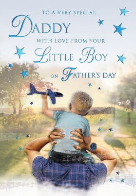 Father's Day Card - Daddy From your Little Boy - Piggyback - Regal
