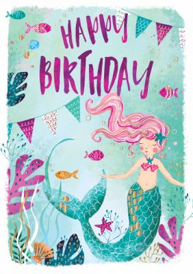 Birthday Card - Mermaid - Jack & Lily Ling Design
