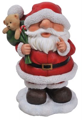 Playful Santa Christmas Ornament - Indoor or Outdoor - Vivid Art