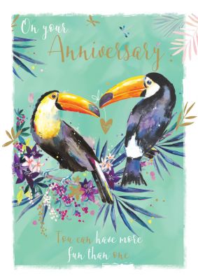 Wedding Anniversary Card - Toucan - The Wildlife Ling Design