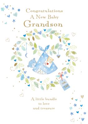 New Baby Boy Grandson Card - Bundle - Ling Design